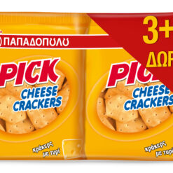 Crackers Pick Cheese Παπαδοπούλου (4x45 g) 3+1 Δώρο