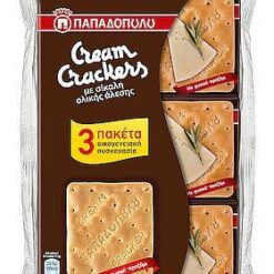 Cream Crackers με Σίκαλη Πολυσυσκευασία Παπαδοπούλου (3x175 g)
