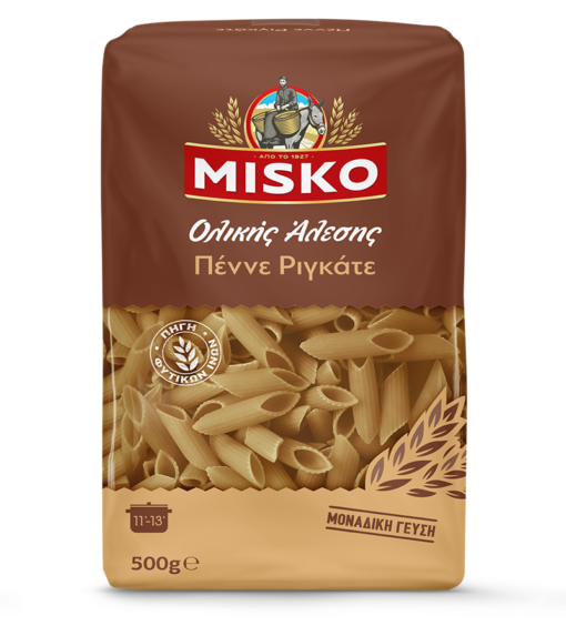 Penne Rigate Ολικής Αλέσεως Misko (500 g)