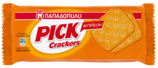 Pick Crackers με Γεύση Μπέικον Παπαδοπούλου (100 g)