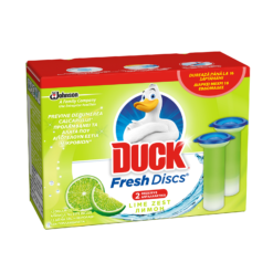 Ανταλλακτικό Block Τουαλέτας χωρίς Θήκη με άρωμα Lime Fresh Discs Duck (2x36ml - 12 δισκία gel)