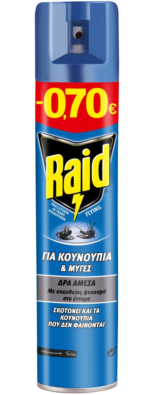 Εντομοκτόνο για Κουνούπια και Μύγες Raid (300 ml) -0