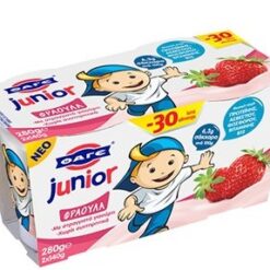 Επιδόρπιο Γιαουρτιού Junior Φράουλα Φάγε (2x140 g) -0