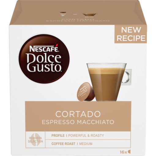 Κάψουλες Cortado Espresso Macchiato για Μηχανή Nescafe Dolce Gusto 16 ροφήματα (100