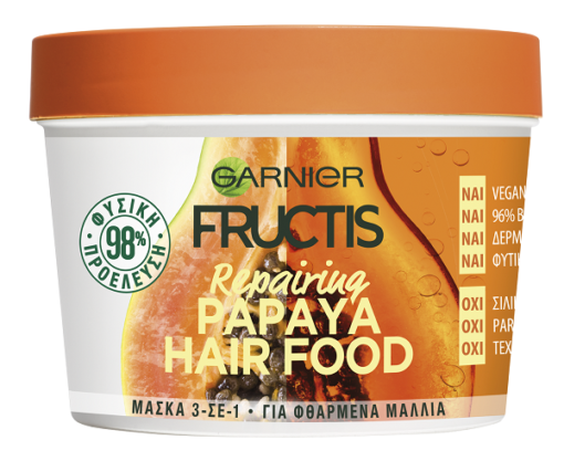 Μάσκα Hair Food Papaya 3in1 για Ξηρά Μαλλιά Fructis Garnier (390ml)