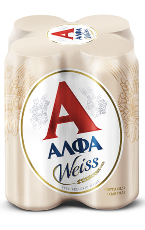 Μπύρα Κουτί Άλφα Weiss (4Χ500 ml)