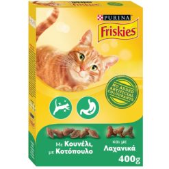 Ξηρά Τροφή για Γάτες Κουνέλι Κοτόπουλο και Λαχανικά Friskies (400 g)