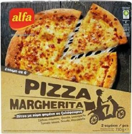 Πίτσα Margarita Κατεψυγμένη Alfa (2X730 g)