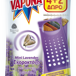 Σκοροκτόνο Mini Perfume με άρωμα Λεβάντας Vapona (4+2τεμ.Δώρο)