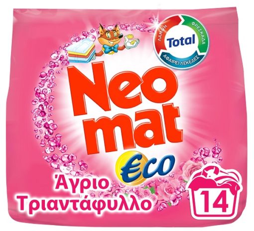 Σκόνη πλυντηρίου Eco Refill Άγριο Τριαντάφυλλο Neomat (14Μεζ/700g)