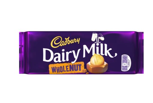 Σοκολάτα Γάλακτος Με Ολόκληρα Φουντούκια Whole Nuts Cadbury (120 g)