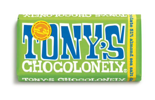 Σοκολάτα Υγείας 51% Aμύγδαλο & Θαλασσινό Αλάτι Tony's Chocolonely (180g)