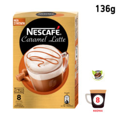 Στιγμιαίο Ρόφημα Cappuccino Caramel Latte σε Sticks Nescafe (8x17g)