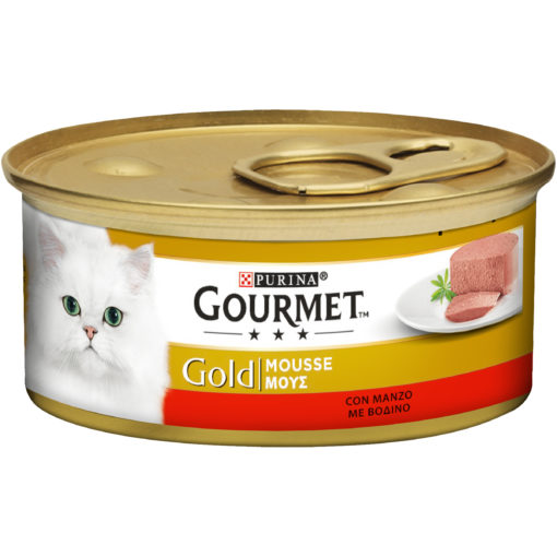 Τροφή Μους για Γάτες με Βοδινό Gourmet Gold (85g)
