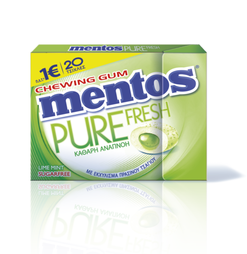 Τσίχλες Lime Mint Pure Fresh Mentos (30 g)