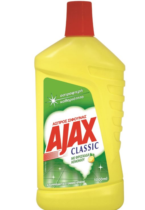 Υγρό Καθαριστικό Άσπρος Σίφουνας Φρεσκάδα Λεμονιού Ajax (1 lt)