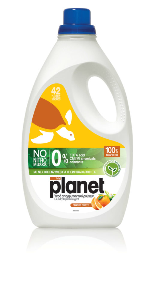 Υγρό Πλυντηρίου Ρούχων Orange Planet (42 μεζ / 2.1lt )