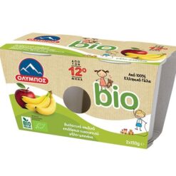 Βιολογικό Επιδόρπιο Γιαουρτιού Μήλο-Μπανάνα Παιδικό Όλυμπος (2x150g)