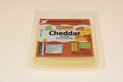 Βιολογικό Τυρί Cheddar σε Φέτες Βιοφάρμα (150g)