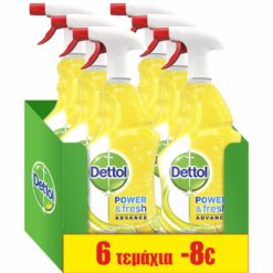 Spray Αντιβακτηριδιακό Power & Fresh Λεμόνι & Λάιμ Dettol (6x500ml) τα 6τεμ -8€
