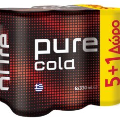 Αναψυκτικό κουτί Pure Cola (6x330 ml) 5+1 Δώρο