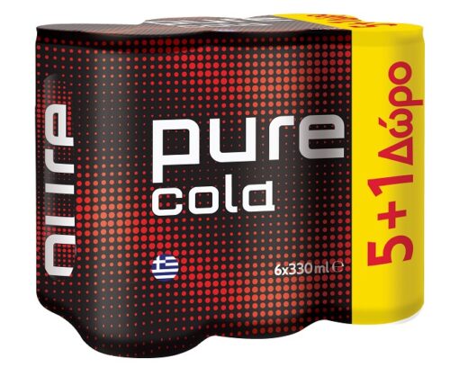 Αναψυκτικό κουτί Pure Cola (6x330 ml) 5+1 Δώρο