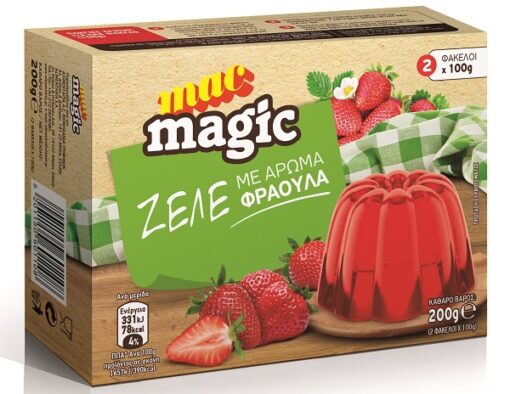 Ζελέ με Άρωμα Φράουλα Mac Magic (200g)