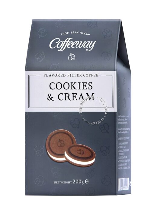 Καφές φίλτρου με άρωμα cookies & cream Coffeeway (200 g)
