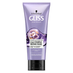 Μάσκα Purple Blonde Perfector για Επανόρθωση των Ξανθών ή με Ανταύγειες Μαλλιών Gliss (200ml)