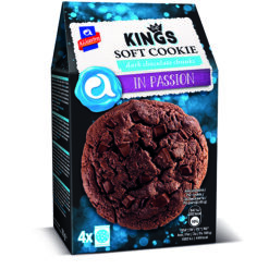 Μπισκότα Μαύρης Σοκολάτας Soft Kings (180 g)
