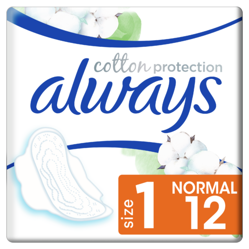 Σερβιέτες με Φτερά Cotton Protection Ultra Normal (Μέγεθος 1) Always (12τεμ)