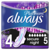 Σερβιέτες με Φτερά Platinum Secure Night (Μέγεθος 4) Always (5τεμ)