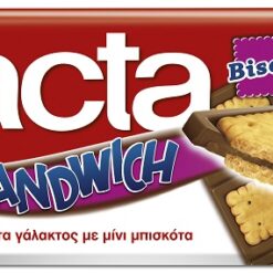 Σοκολάτα Γάλακτος Sandwich Biscotto Lacta (87g)