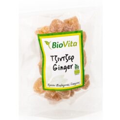 Τζίντζερ σε Κύβους με Ακατέργαστη Ζάχαρη βιολογικό Biovita (100 g)