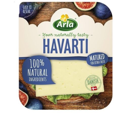 Τυρί Ώριμο Ημίσκληρο δανέζικου τύπου σε Φέτες Havarti Arla (150g)