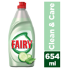 Υγρό πιάτων Clean & Care Αλόη & Αγγούρι Fairy (654 ml)