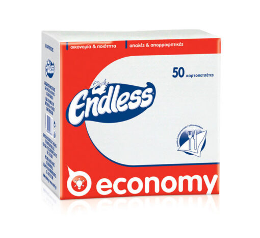 Χαρτοπετσέτες Economy Λευκή Endless (74g-50 φύλλα)