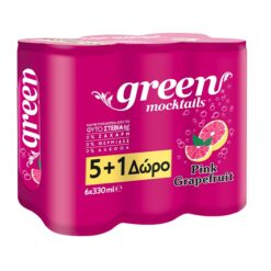 Mocktail Pink Grapefruit Green (6x330 ml) 5+1 Δώρο
