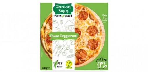 Pizza Pepperoni Plant Based Σπιτική Ζύμη (420gr)