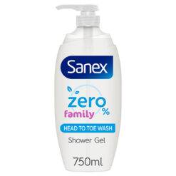 Αφρόλουτρο Zero% Family Αντλία Sanex (750 ml)