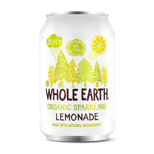Βιολογικό Ανθρακούχο Ποτό Λεμόνι Whole Earth (330 ml)