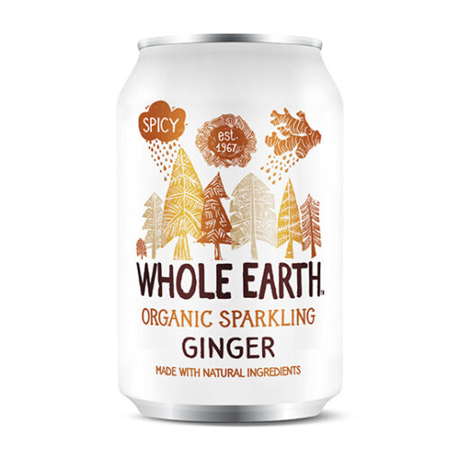 Βιολογικό Ανθρακούχο Ποτό Τζίντζερ Whole Earth (330 ml)
