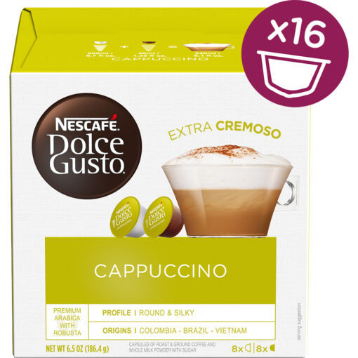 Κάψουλες Cappuccino για Μηχανή Nescafe Dolce Gusto (16 τεμ)