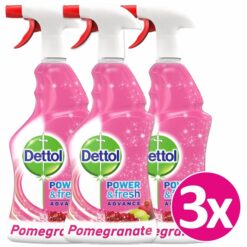 Καθαριστικό Spray Αντιβακτηριδιακό Ρόδι & Lime Dettol (500ml) τα 3 τεμάχια -30%