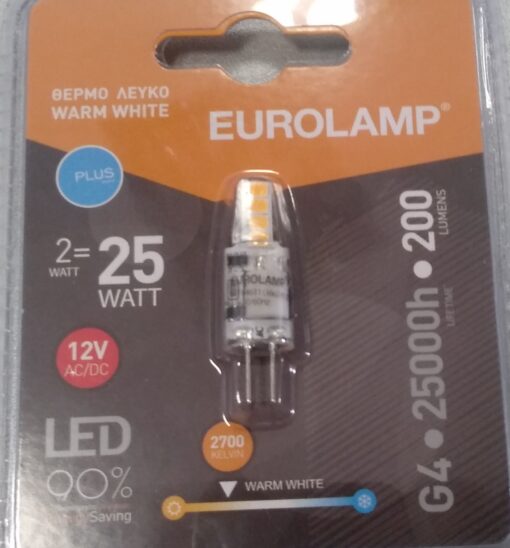 Λάμπα Led G4 2W 2700K Eurolamp (1 τεμ)   