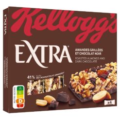 Μπάρες Δημητριακών Αμύγδαλα και Μαύρη Σοκολάτα Extra Kellogg's (4x32g)