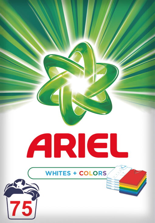 Σκόνη Απορρυπαντικό Πλυντηρίου Λευκά & Χρωματιστά Ariel (75μεζ)