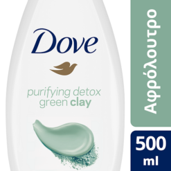 Αφρόλουτρο Purifying Detox Green Clay Dove (2x500ml) 1+1 Δώρο