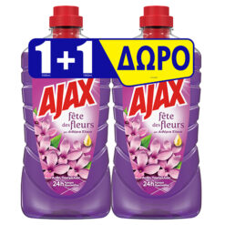 Υγρό Καθαριστικό Πατώματος Fete des Fleurs Άνθη Πασχαλιάς Ajax (2x1 lt) 1+1 Δώρο 