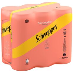 Αναψυκτικό με γεύση Pink Grapefruit Schweppes (6x330 ml) 